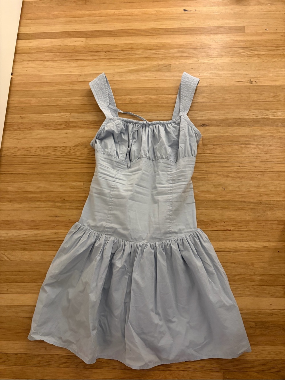 Sunday Best Light Blue Ruffled Midi Dress